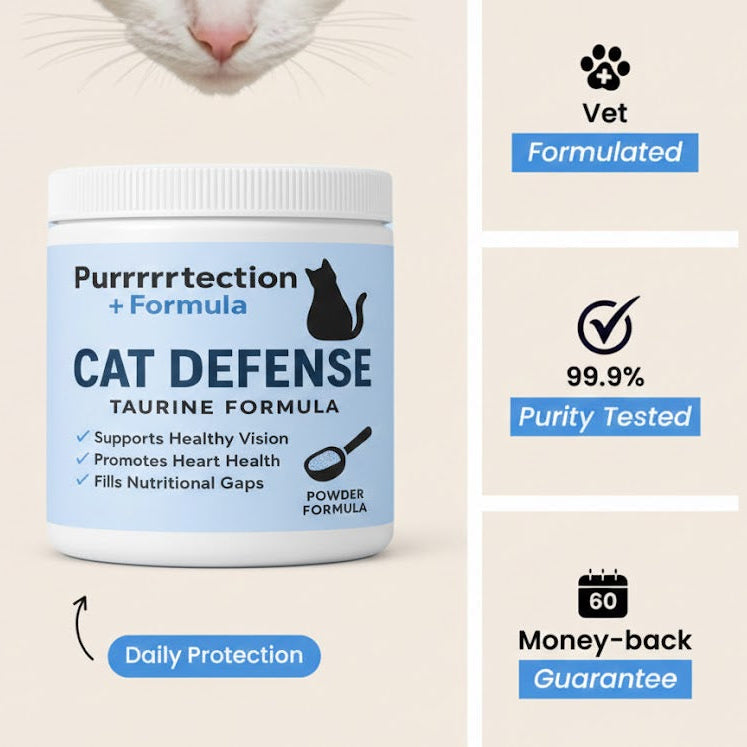Stop The Silent Deficiency Before you see the signs with the Purrrrtection+ Taurine supplementnt